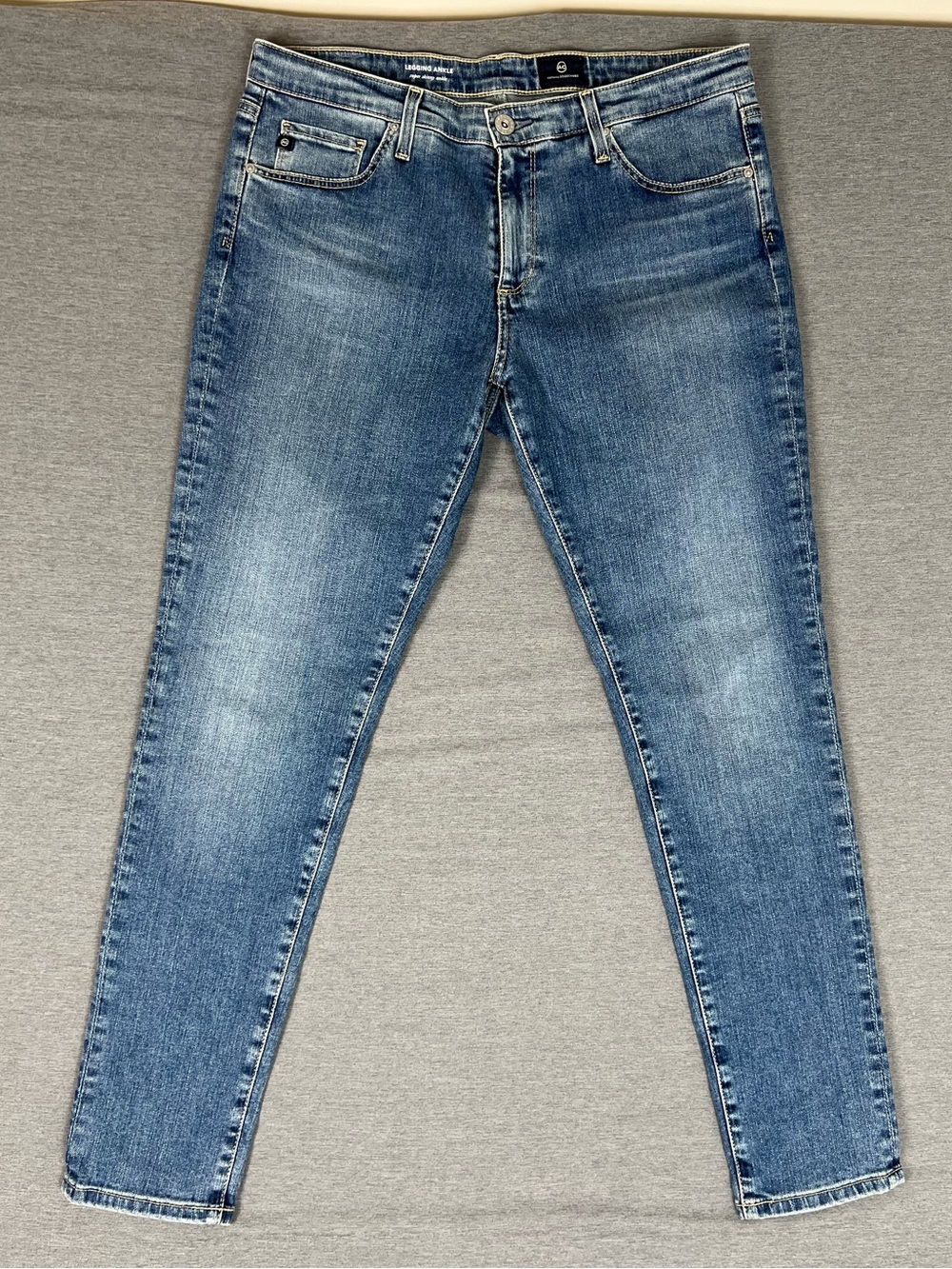 Ag Adriano Goldschmied Skinny Ankle Jeans in Faded Blue